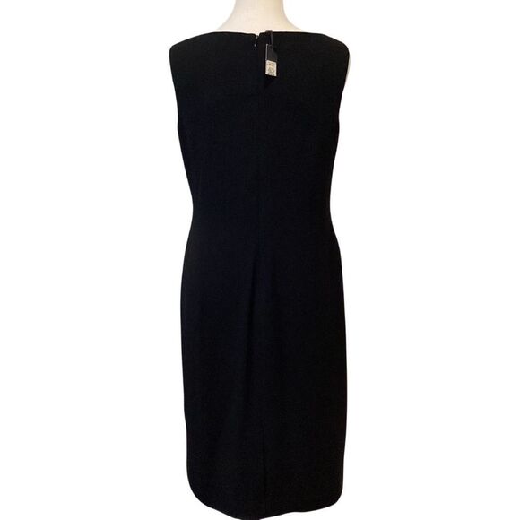 NWT Talbots Black Sheath Dress Tie Front Detail Size 10 - Picture 5 of 10
